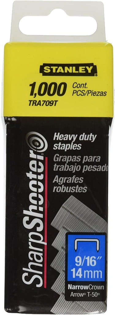 Grapas stanley trabajo pesado 9/16 TRA709T