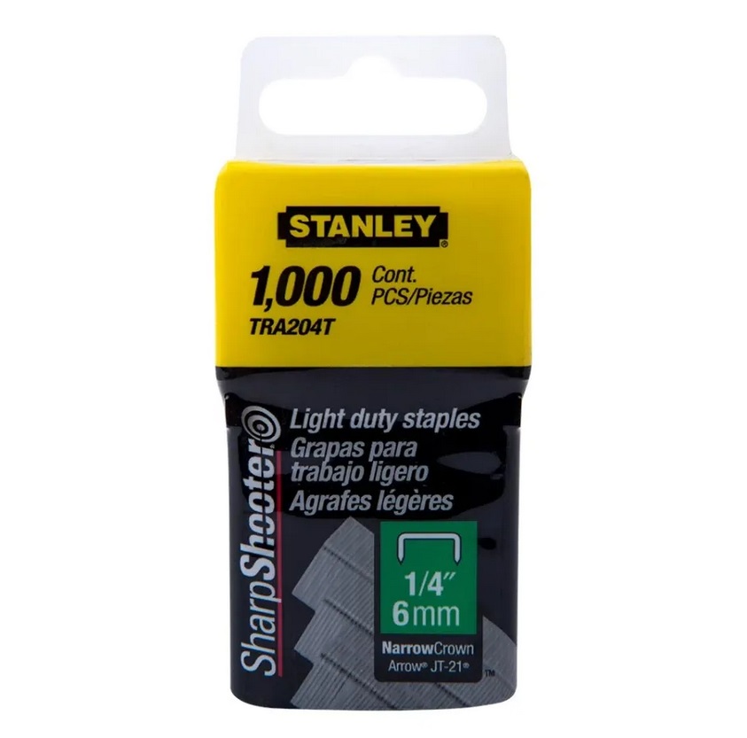 CORCHETE STANLEY TRABAJO LIVIANO 1/4 TRA204T 1000U TR45