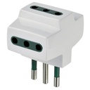 Enchufe Adaptador electrico Triple Vimar  italiano 