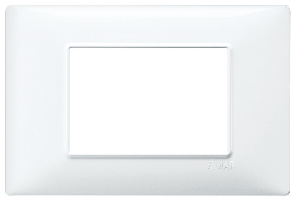 Placa Vimar Plana 3 Módulos Tecnopolímero Blanco 14653.01