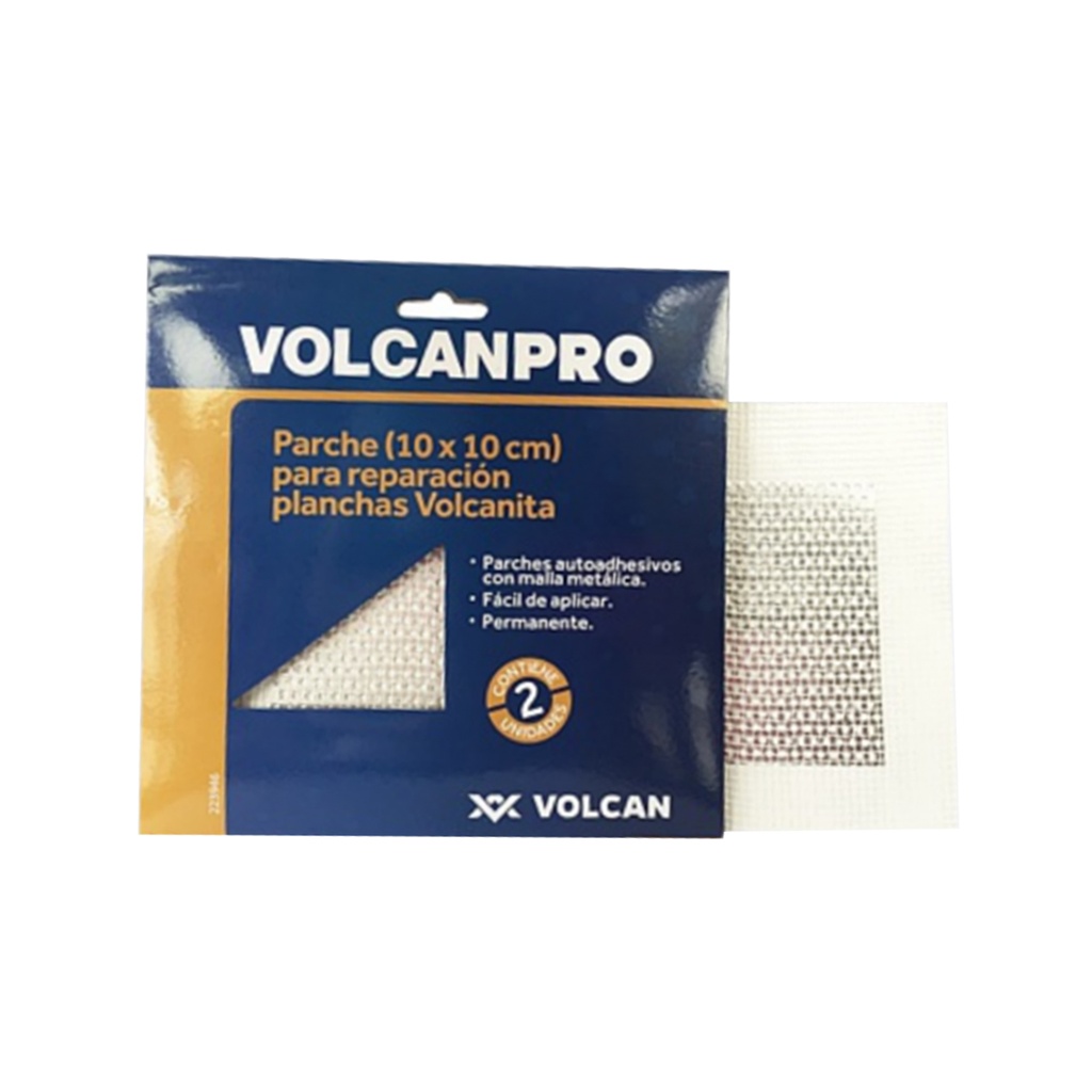 Parche reparador volcanita 10x10 cm (2 un) Volcapro