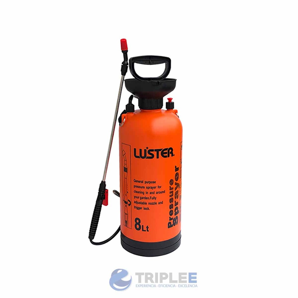 Pulverizador Manual 8L Luster con Lanza de Acero