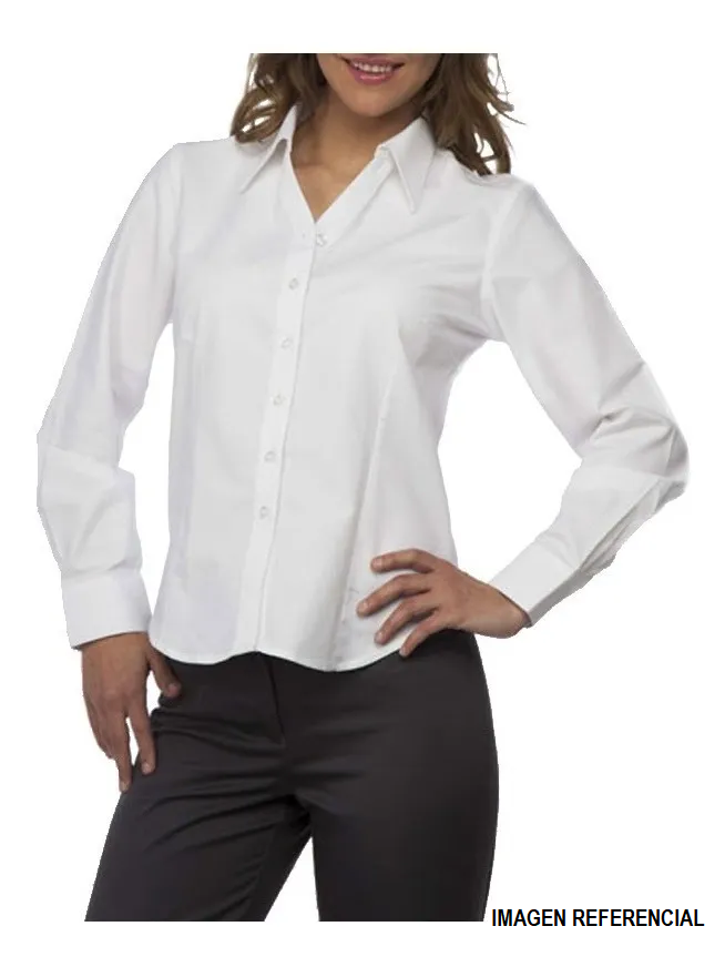 Blusa Oxford Manga larga Blanca