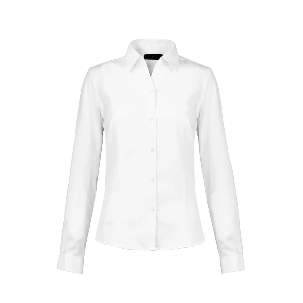 Blusa Oxford Manga larga Blanca