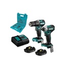 Kit Taladro Percutor + Atornillador Impacto 18v Makita DLX2414YX7-2