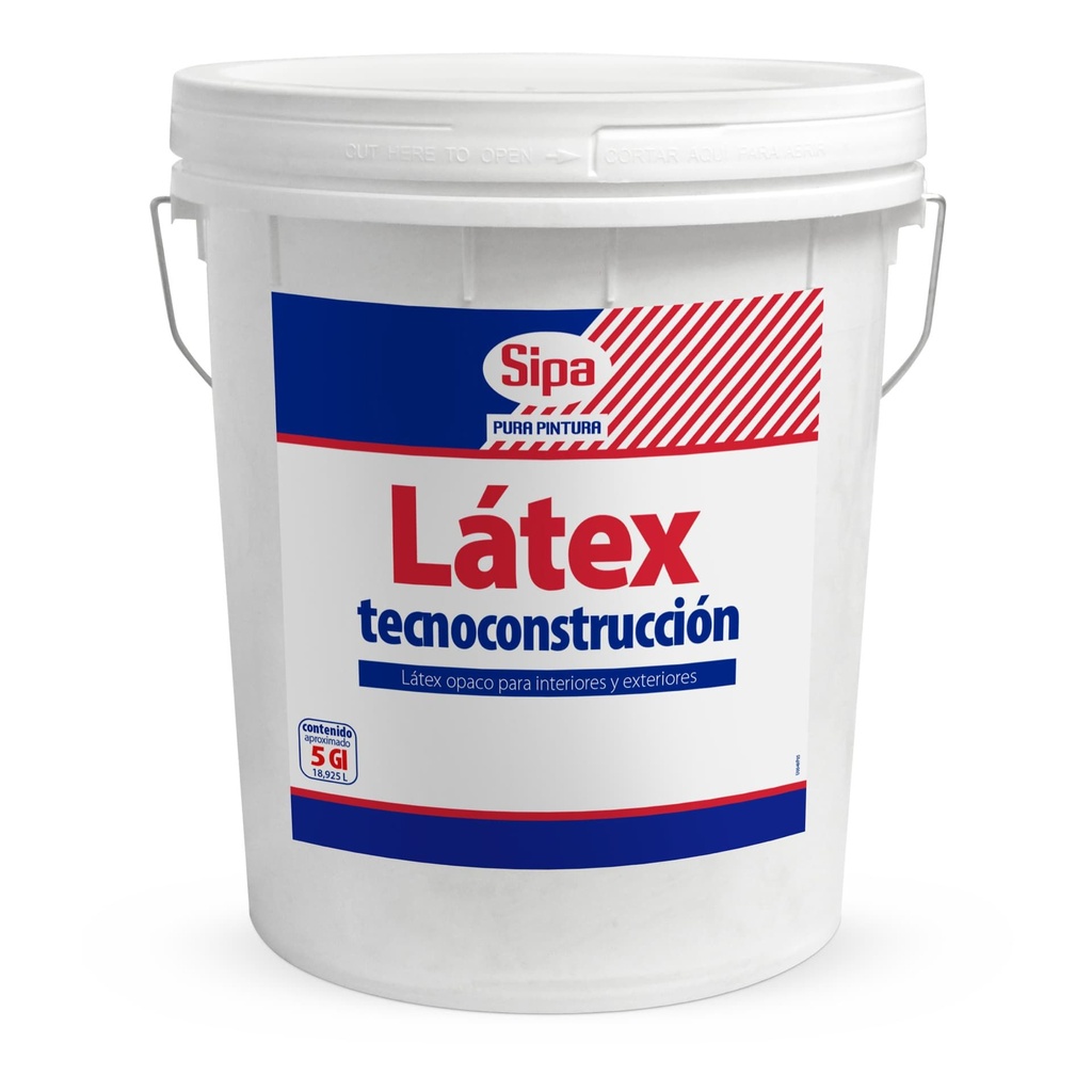 Latex Sipa tecno construcción  blanco 4GL