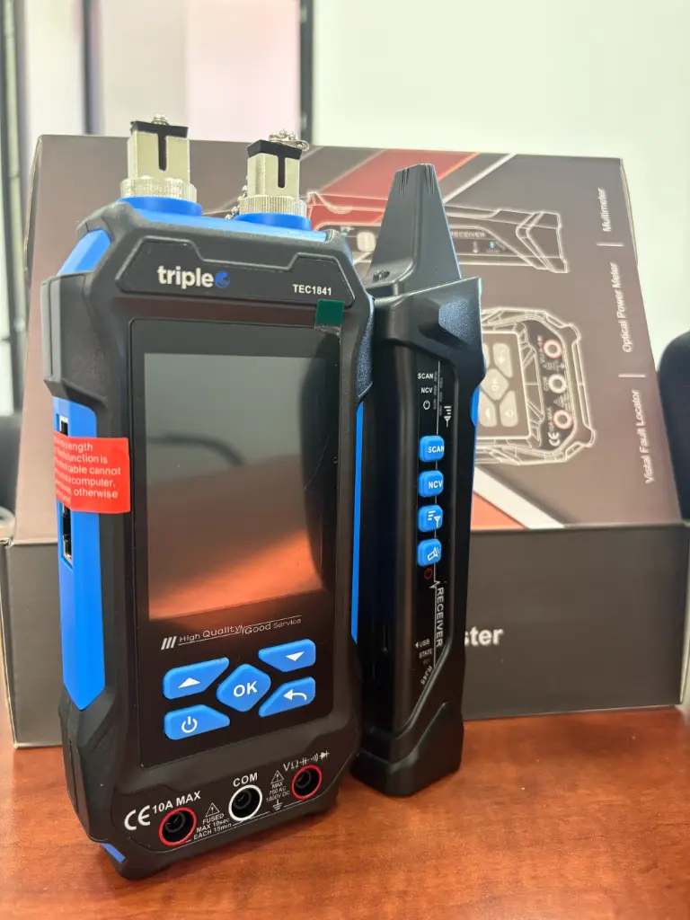 Multitester red, Voltimetro, detector de tono, poe y Power Meter Fibra optica