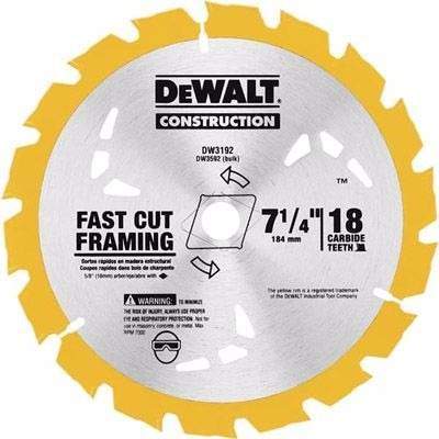 Disco Sierra Dewalt 7 1/4 - 18 dientes  - Corte grueso