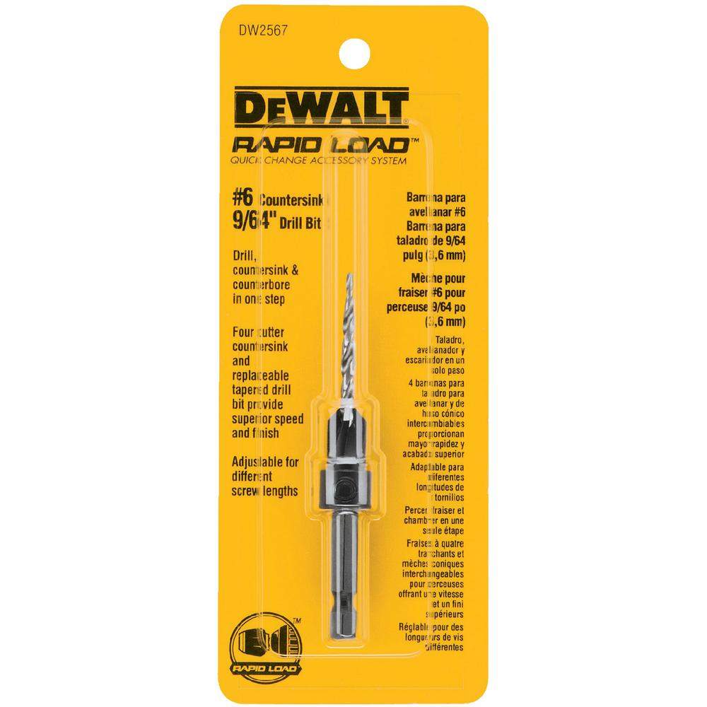 Broca avellanadora dewalt 6  - 3,57mm DW2567-Z