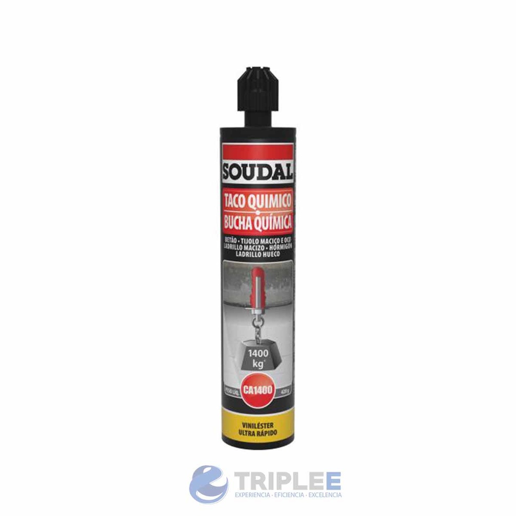 Taco químico anclaje soudal CA 1400 280ml