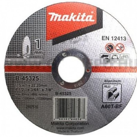 [B-45325] Disco corte aluminio Makita 4-1/2 B-45325