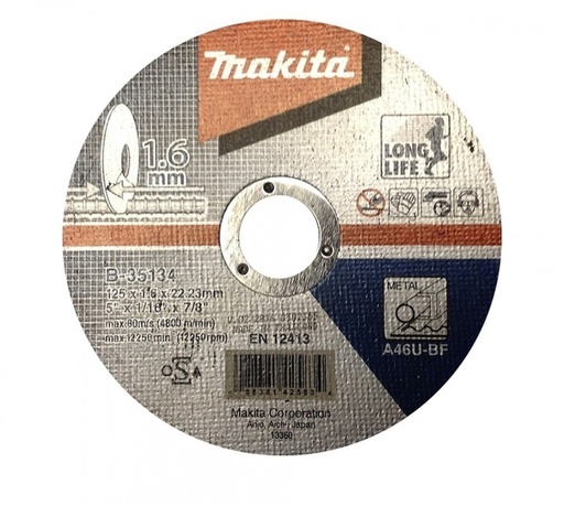 [B-45755] Disco de corte makita metal inox 1.6 mm 4 1/2