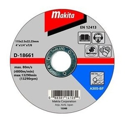 [D-18661] Disco de corte metal makita 41/2 A30S-BF d-18661