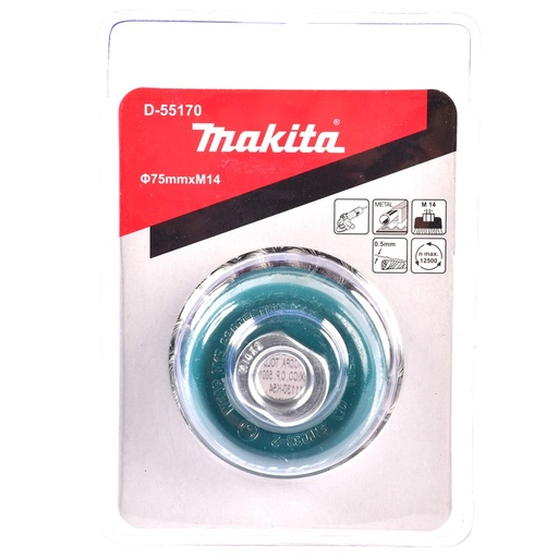 [D-24131] GRATA COPA MAKITA 3 M14X2 ACERO TRENZADO