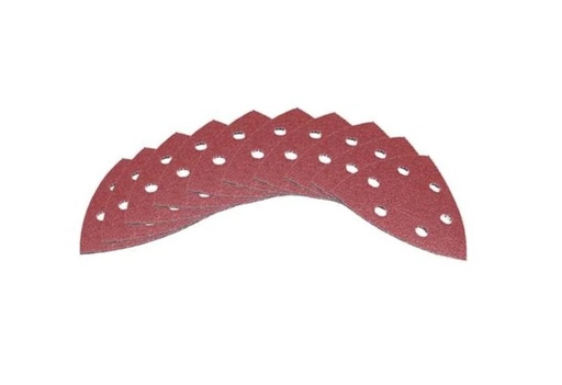 [B-21618] PAPEL ABRASIVO MAKITA DELTA ROJO SET 10 PCS SURTIDO (60-80-120-180-240)