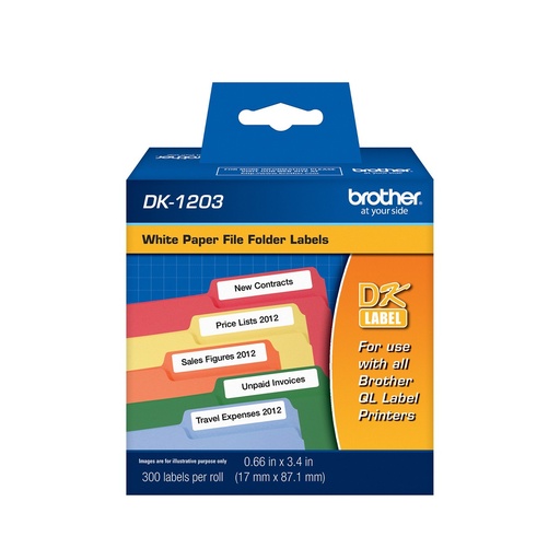 [DK1203] Etiqueta Adhesiva 17 mm x 87.1 mm Brother DK-1203