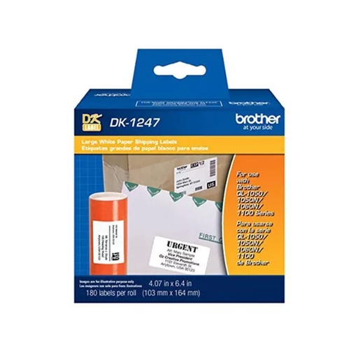 [DK1247] Etiqueta Precortada Brother DK-1247 103 mm x 164 mm Original