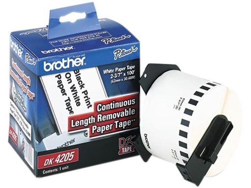 [DK4205] Etiqueta Continua Brother DK-4205 62 mm x 30,48 m Removible Original