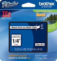 [TZE211] Cinta rotuladora brother Tze211 Negro sobre blanco