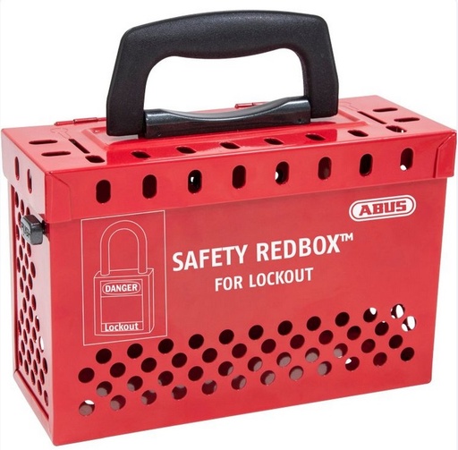 [00298-4] CAJA BLOQUEO GRUPAL ACERO B835 ROJA