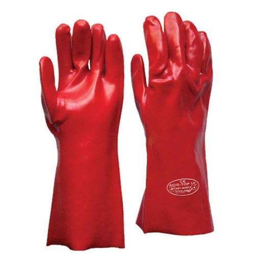 [0502019] Guante pvc rojo 14-35 cm