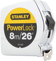 [33-428M] Huincha de medir stanley  Powerlock 8 Metro