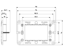 [14613] Soporte VIMAR 3M con tornillos