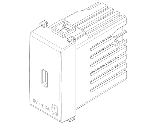 [14292.C] C-USB  VIMAR supply unit 5V 1,5A 1M white