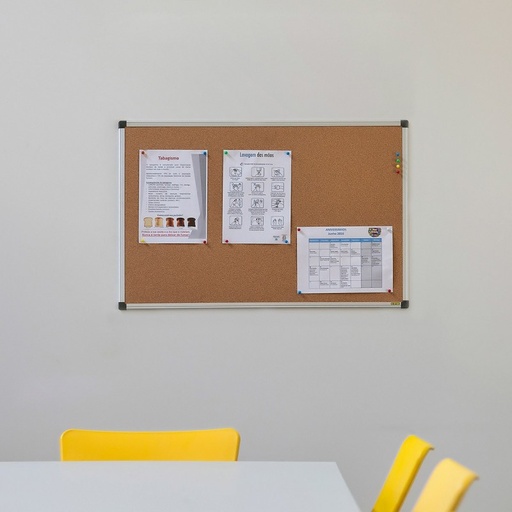 [BI-CA031170] PIZARRA CORCHO BISILQUE 90X60CM MARCO ALUMINIO