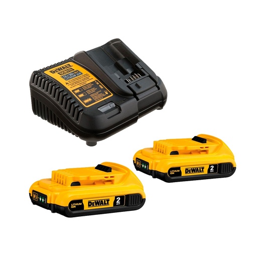 [DCB203C2-B2] Kit Cargador 4Ah DCB115 + 2 Baterías 2Ah 20V dewalt DCB203C2-B2
