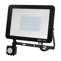 [FL-50PIR 6500K] Proyector Led Slim con Sensor de Movimiento 50W 6500K