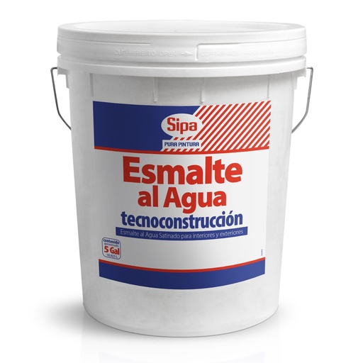 [41751005] Esmalte al agua SIPA tecno construcción  blanco 4GL
