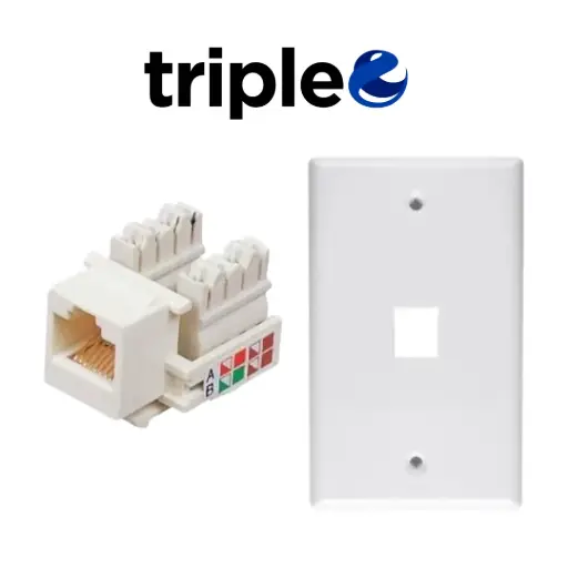 [RJFP01] Modulo rj45 categoria 6 + Faceplate 1 puesto