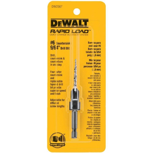 [DW2567-Z] Broca avellanadora dewalt 6  - 3,57mm DW2567-Z