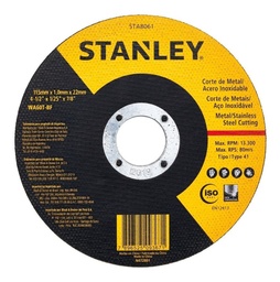 [STA8061] Disco de corte metal Inoxidable 4.5 Stanley 1 mm